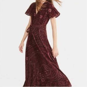 NWT Polo Ralph Lauren Wrap Maxi Dress Velvet ! Taylor Swift !